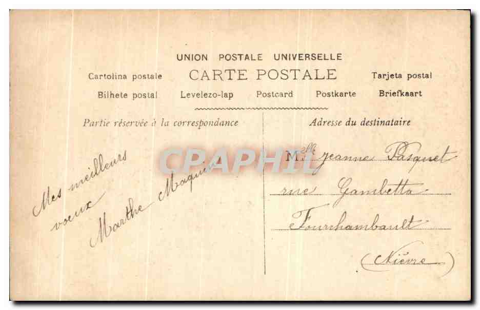 CPA Fantaisie Enfant — Rückseite