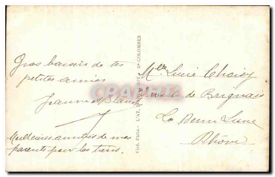 CPA Fantaisie Enfants Drapeau — Rückseite