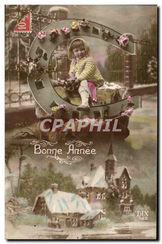 CPA Fantaisie Enfant Fer a cheval