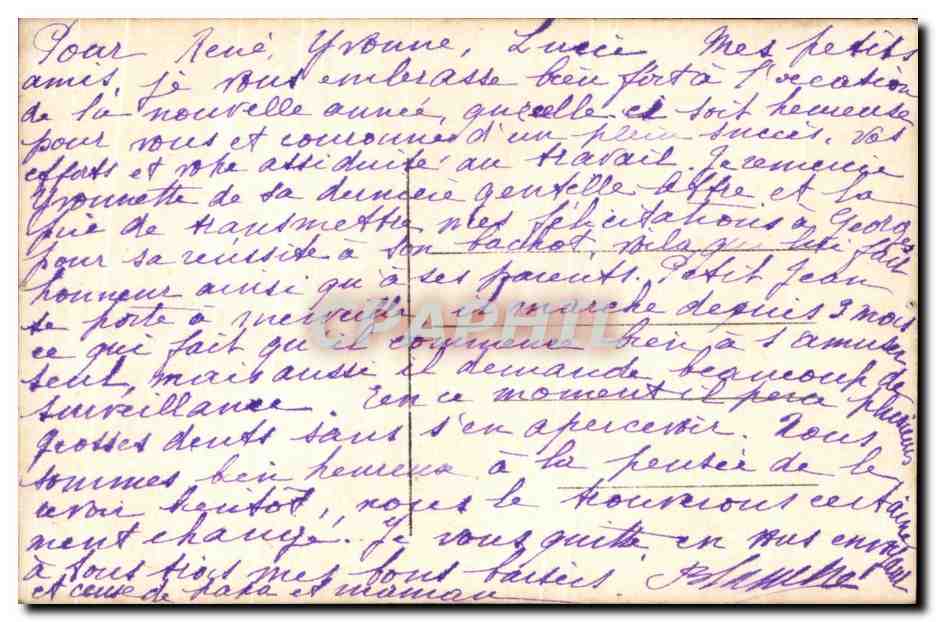 CPA Fantaisie Enfant Fer a cheval — Rückseite