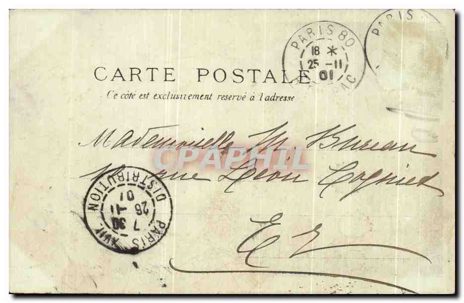 CPA Fantaisie Cochon Rochechouart — Back