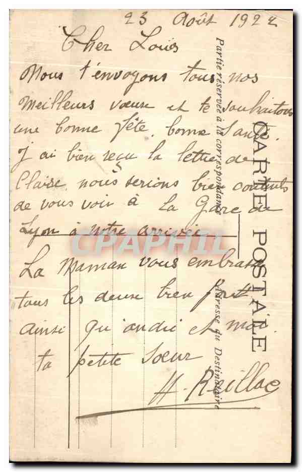 CPA Fantaisie Fleurs Sechees — Rückseite