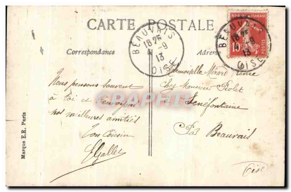 CPA Fantaisie Femme  — Verso
