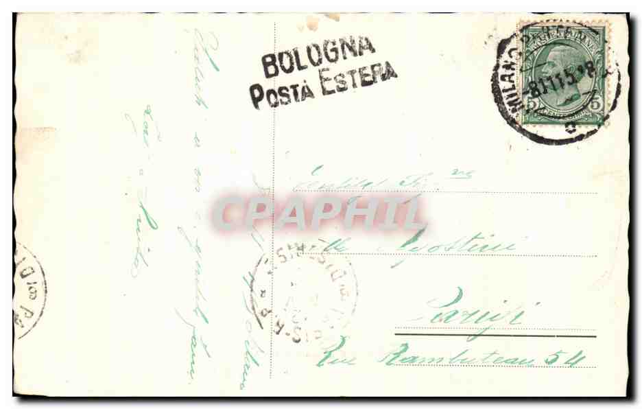 CPA Fantaisie Paysage Italie  — Rückseite