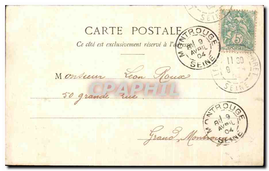 CPA Fantaisie Enfants Fleurs  — Rückseite