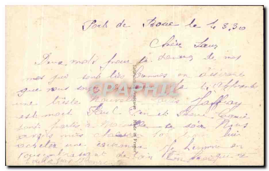CPA Fantaisie Femme  — Verso