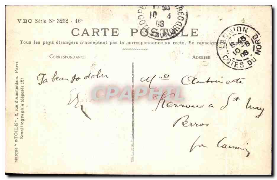 CPA Fantaisie Femme  — Verso