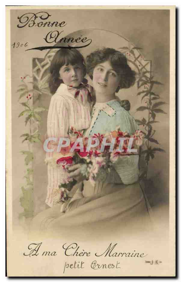 CPA Fantaisie Femme et enfant