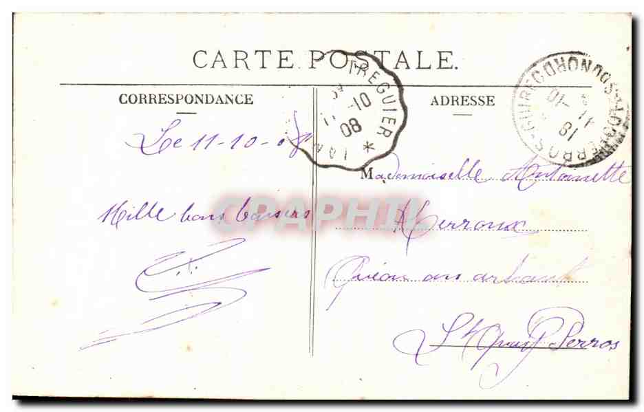 CPA Fantaisie Femme La cruche cassee  — Rückseite