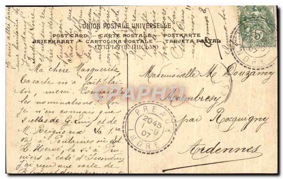 CPA Salon de 1907 Gaston Guedy Maternite Enfant — Verso