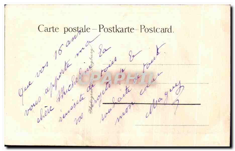 CPA Les cerises Enfant Femme  — Rückseite