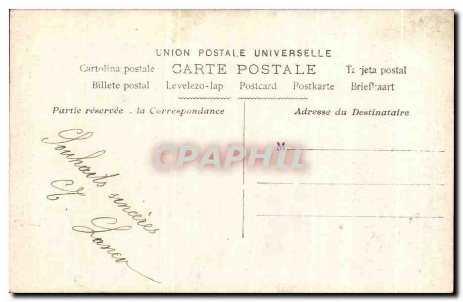 CPA Fantaisie Homme  — Rückseite