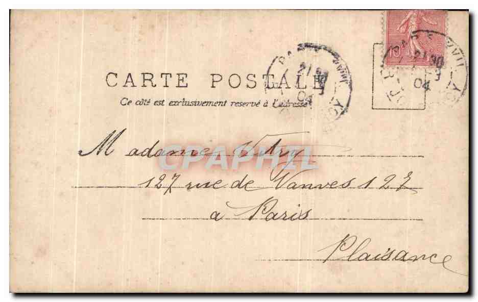 Femme en robe rose — poème amoureux — éditeur inconnu, n° 2 — Verso