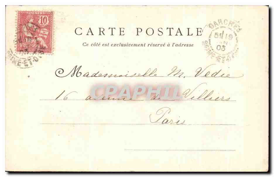 CPA Fantaisie Enfants Ane  — Verso