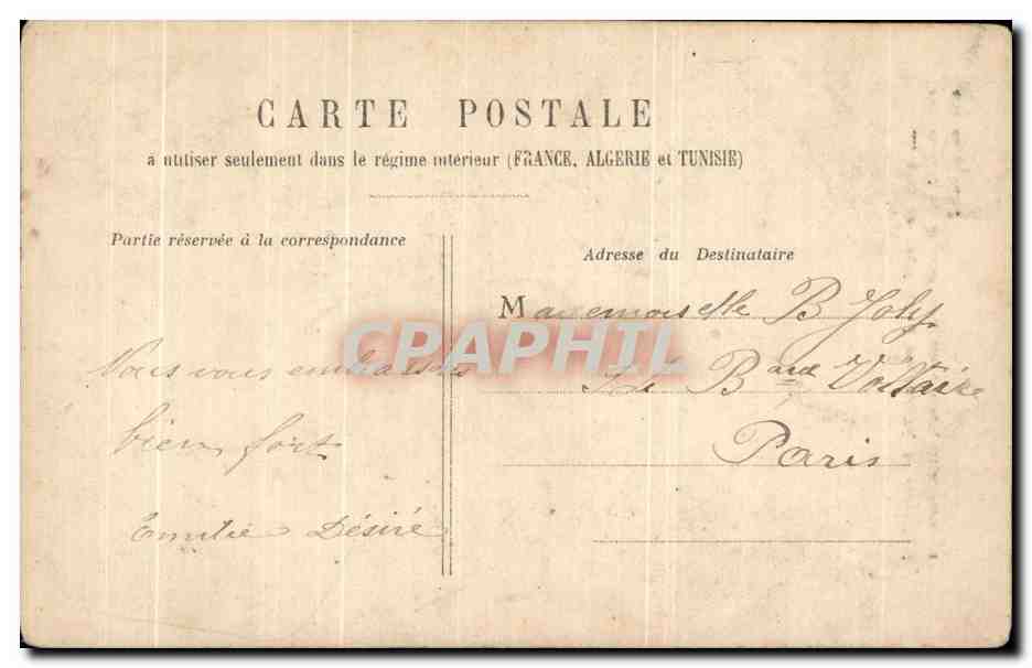 CPA Fantaisie Femme  — Rückseite