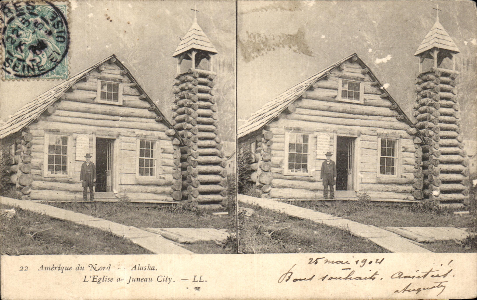 CPA amerique du Nord L'eglise de Jumeau city 