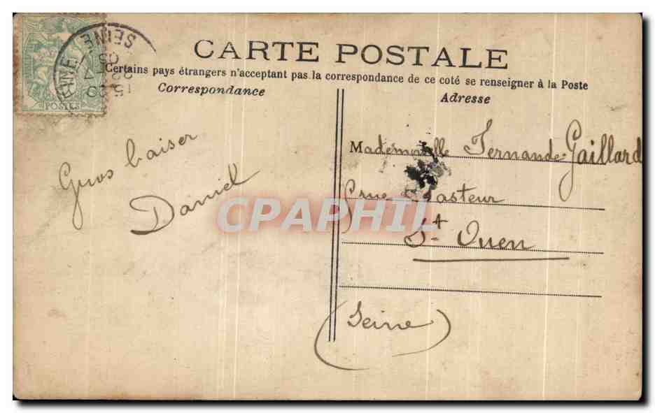 CPA Fantaisie Enfants et chien  — Verso