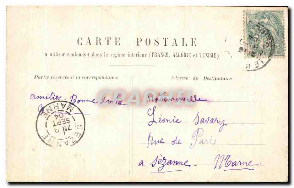 CPA Fantaisie Femme  — Rückseite