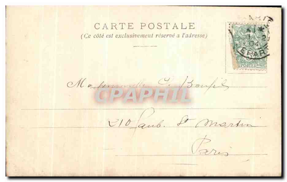 CPA Fantaisie SAlon 1903 Clairin La fete des masques Carnaval — Verso
