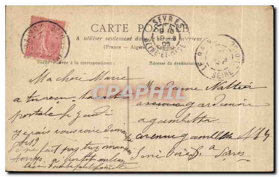 CPA Fantaisie Enfant Cage a oiseaux — Verso