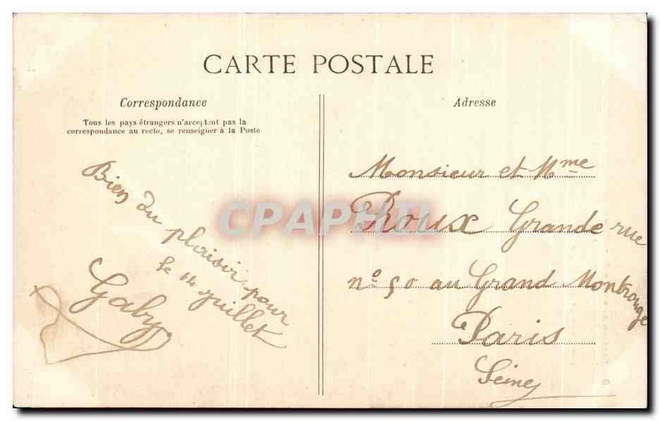CPA Fantaisie Femme  — Rückseite