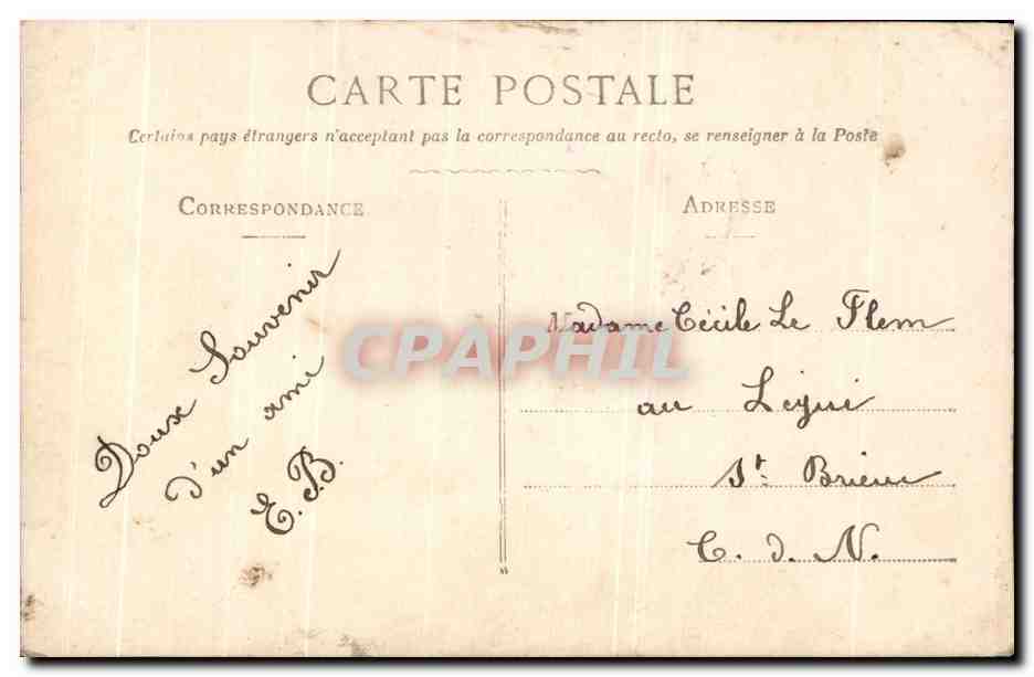 CPA Fantaisie Femme  — Rückseite