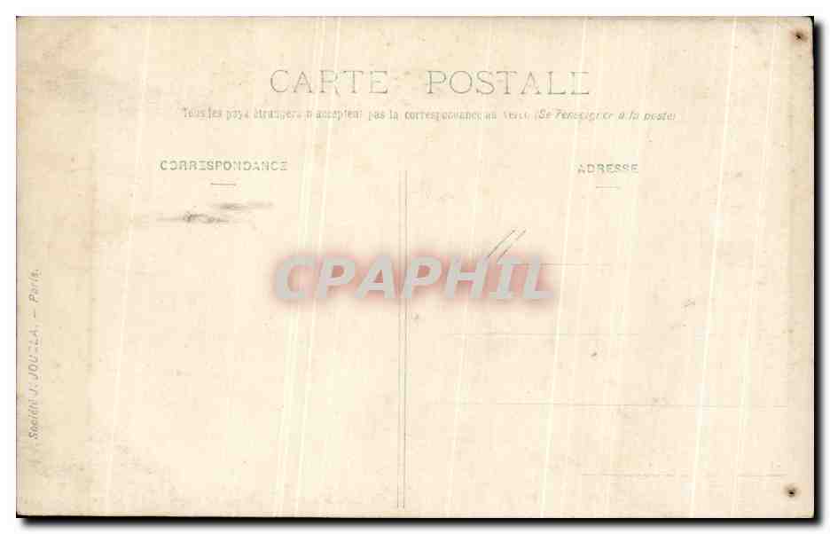 CARTE PHOTO Famille a la campagne  — Verso
