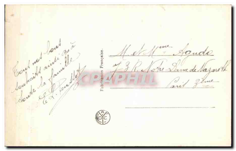 CPA Fantaisie Femme  — Verso
