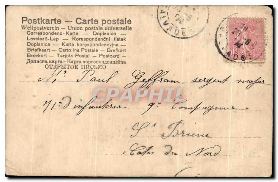 CPA Fantaisie Enfant Velo  — Verso