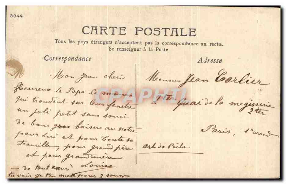 CPA Fantaisie Enfant Sans souci — Rückseite