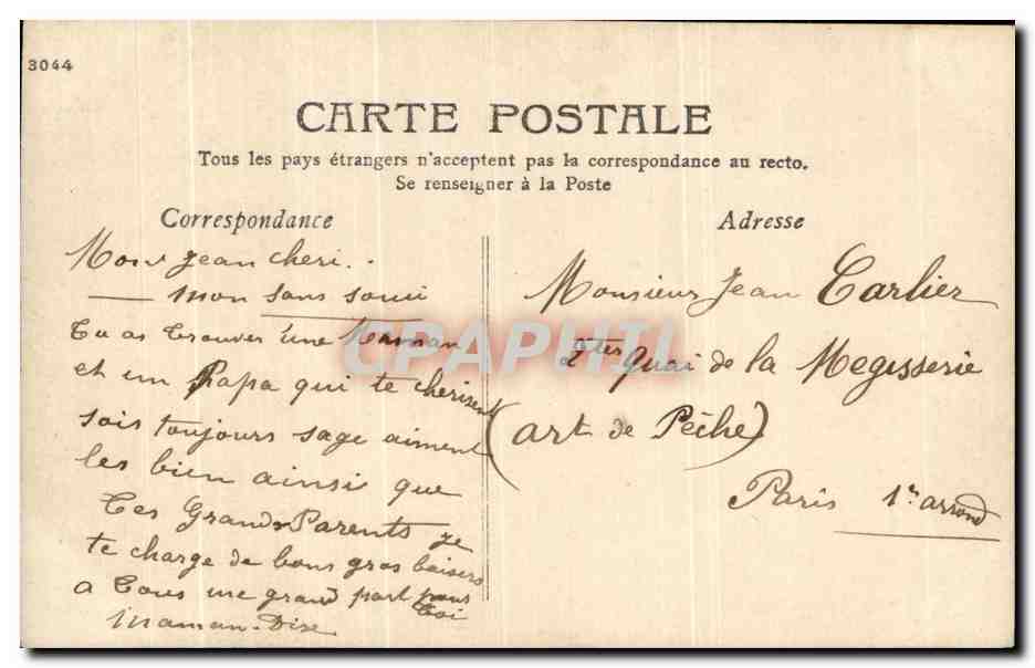 CPA Fantaisie Enfant Sans souci — Rückseite