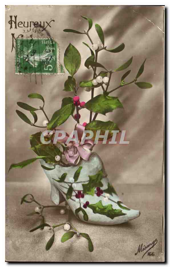 CPA Fantaisie Fleurs Sabot