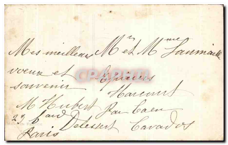 CPA Fantaisie Fleurs Sabot — Rückseite