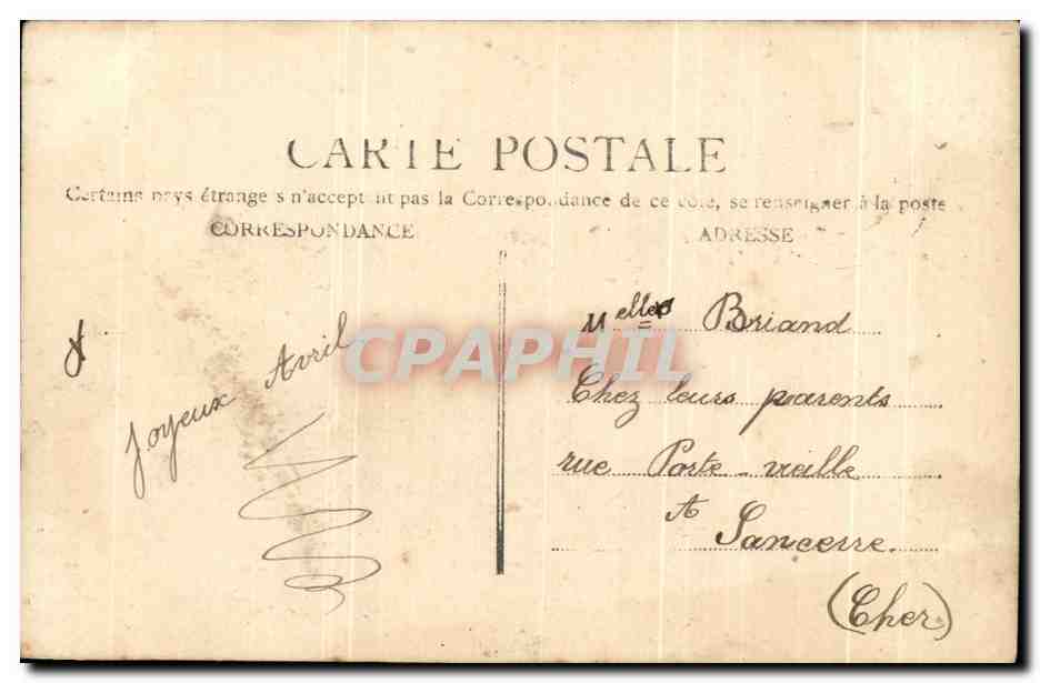 CPA Fantaisie Enfant 1er Avril Poissons  — Verso