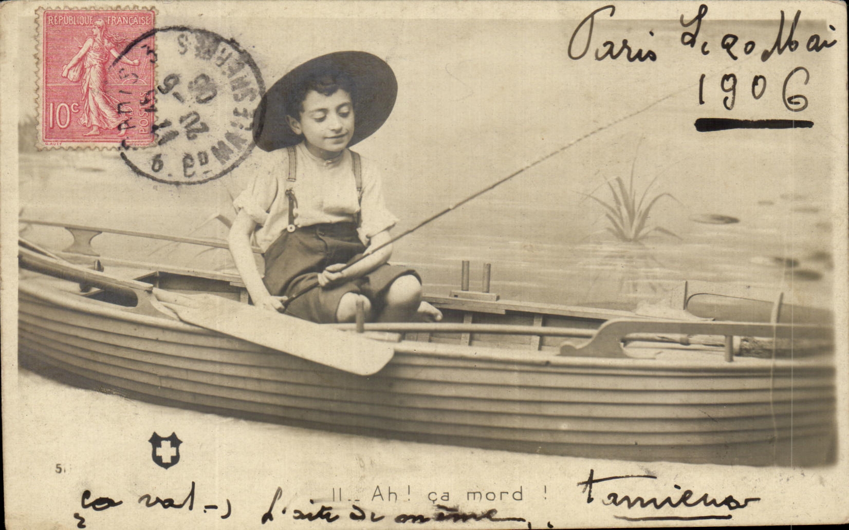 CPA Fantaisie Enfant a la peche 