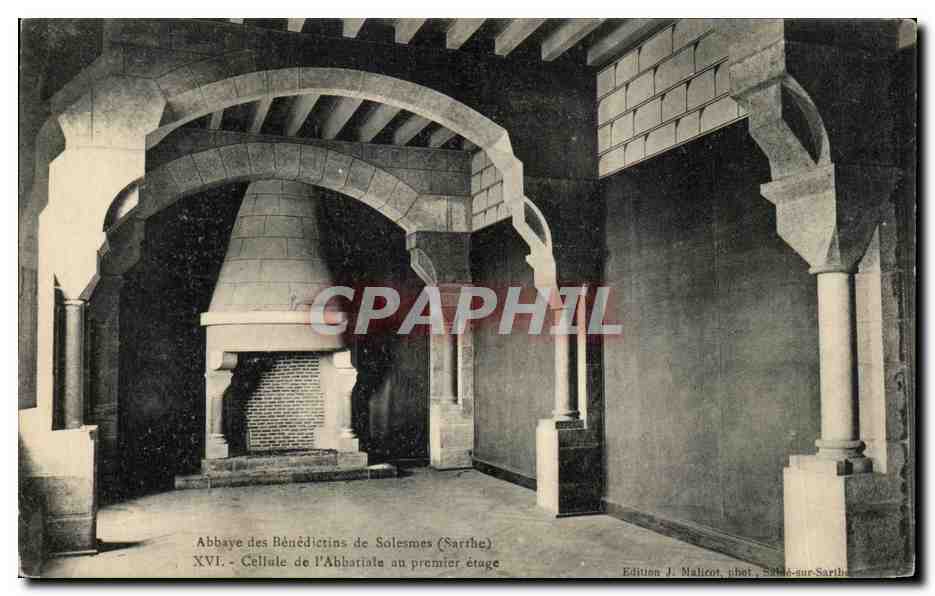 CPA Abbaye des Benedictins de Solesmes Cellule de l'Abbatiale au Premier etage