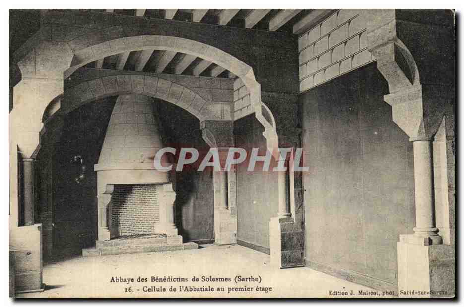CPA Abbaye des Benedictins de Solesmes Cellule de l'Abbatiale au Premier Etage