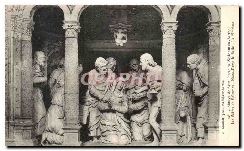 CPA Abbaye de Saint Pierre de Solesmes Les Saints de Solesmes Notre DFame la Belle La Pamoision