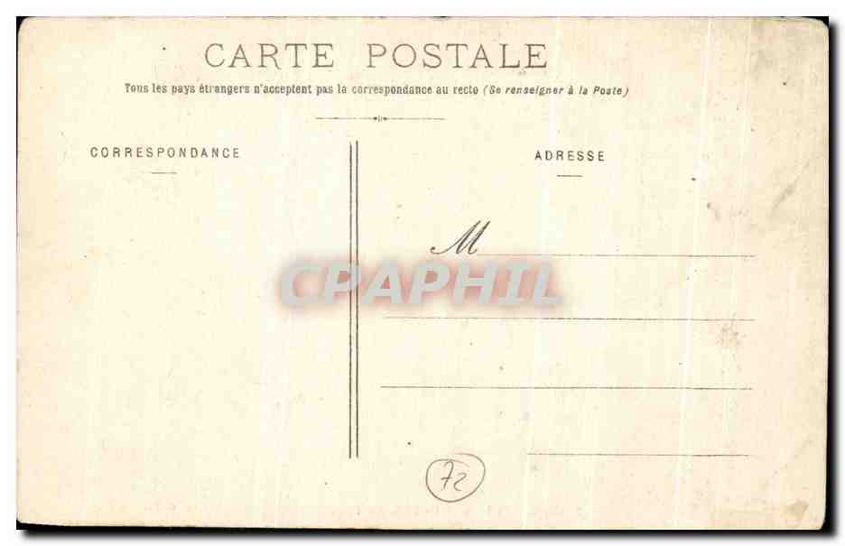 CPA Chateau du Lude La Salle des Fetes — Verso