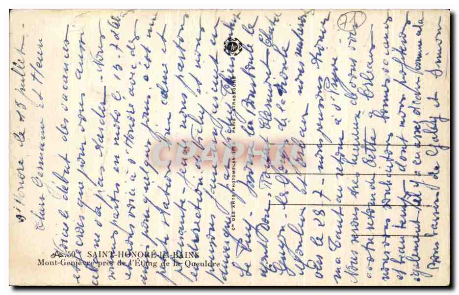 CPA Saint Honore Les Bains Mont Genievre Pres De D'etang De La Queuldre — Reverso