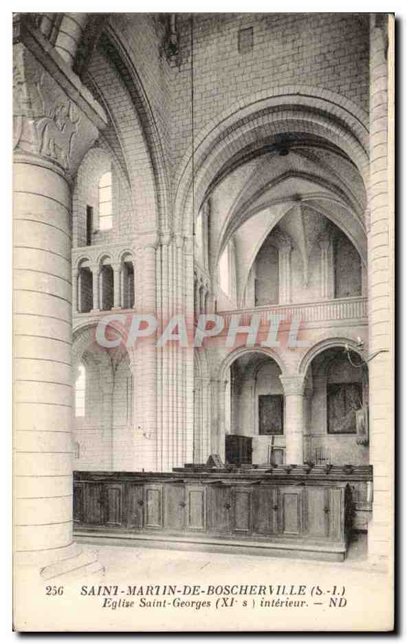 Saint-Martin-de-Boscherville — Église Saint-Georges (XIe s.) intérieur — ND