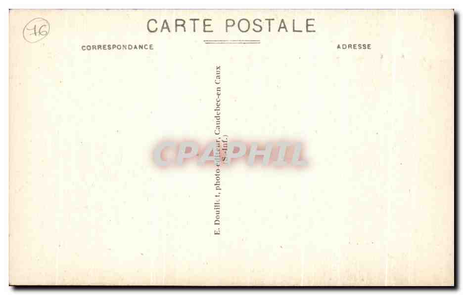 CPA Caudebec en Caux Eglise Notre Dame la Grand Nef — Rückseite