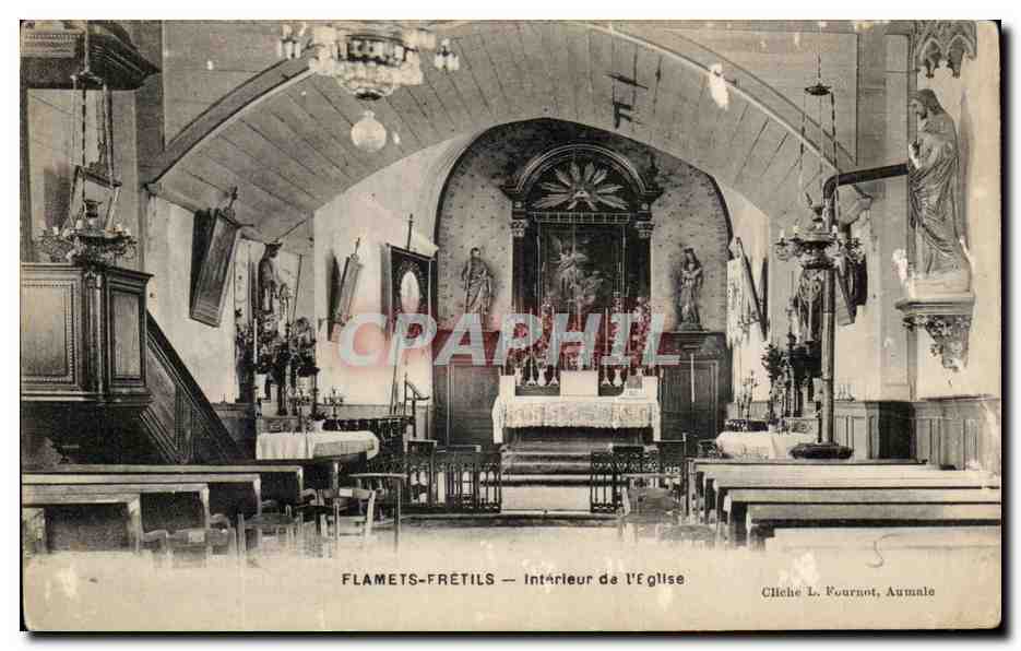 CPA Flamets Fretils Interleur de l'Eglise