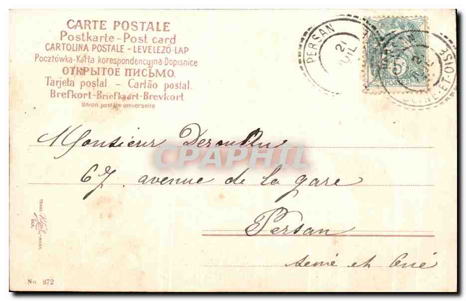 CPA Les glaneuses — Back