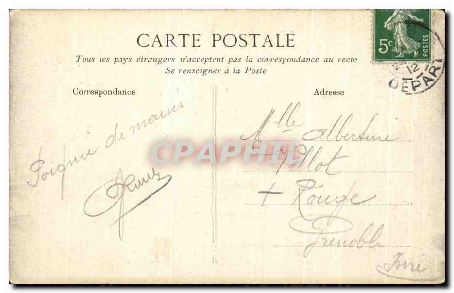 CPA Versailles Le Perit Triagon Chambre a Coucher de Marie Antoinette — Verso