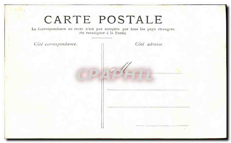 Panorama de Versailles — vue aérienne du château et des jardins — éditeur non visible — Verso