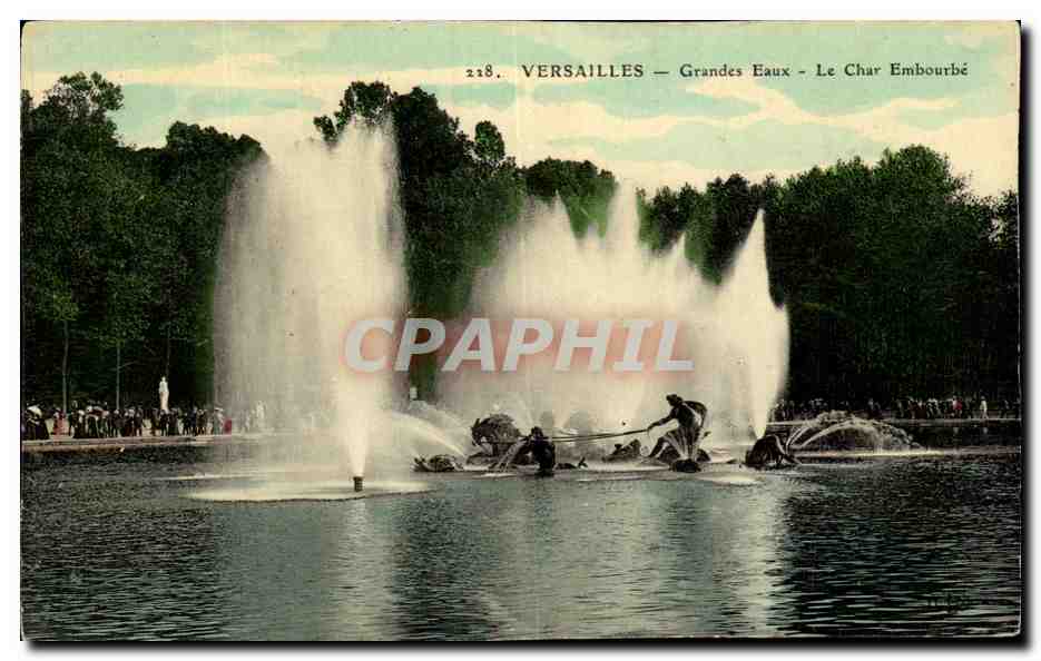 CPA Versailles Grandes Eaux Le Char Embourbe