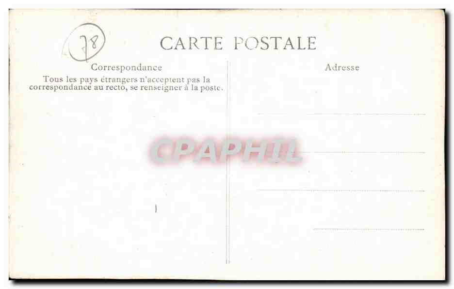 CPA Versailles Grandes Eaux Le Char Embourbe — Verso