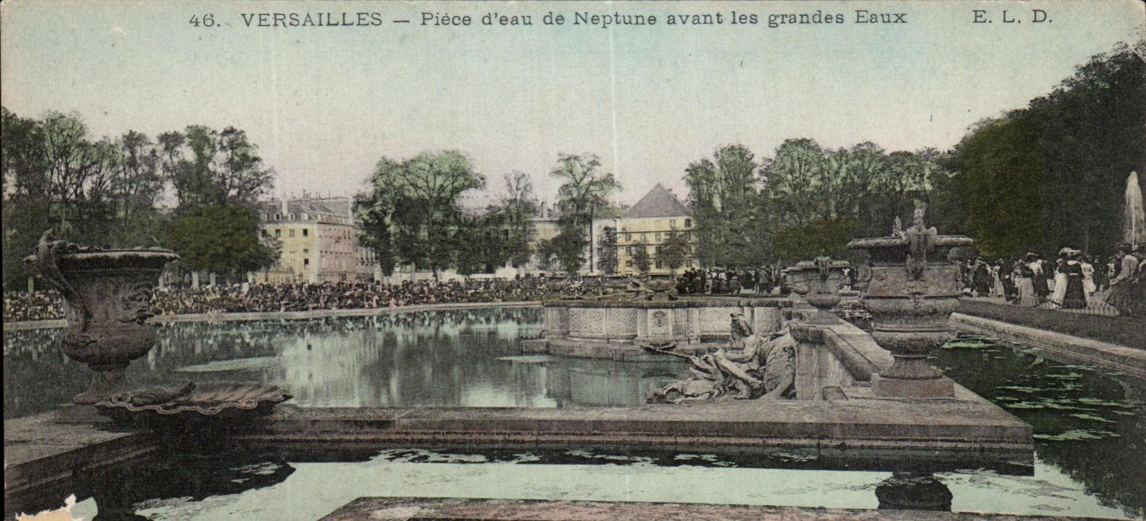 CPA Versailles Piece d'eau de Neptune avant les Grandes Eaux
