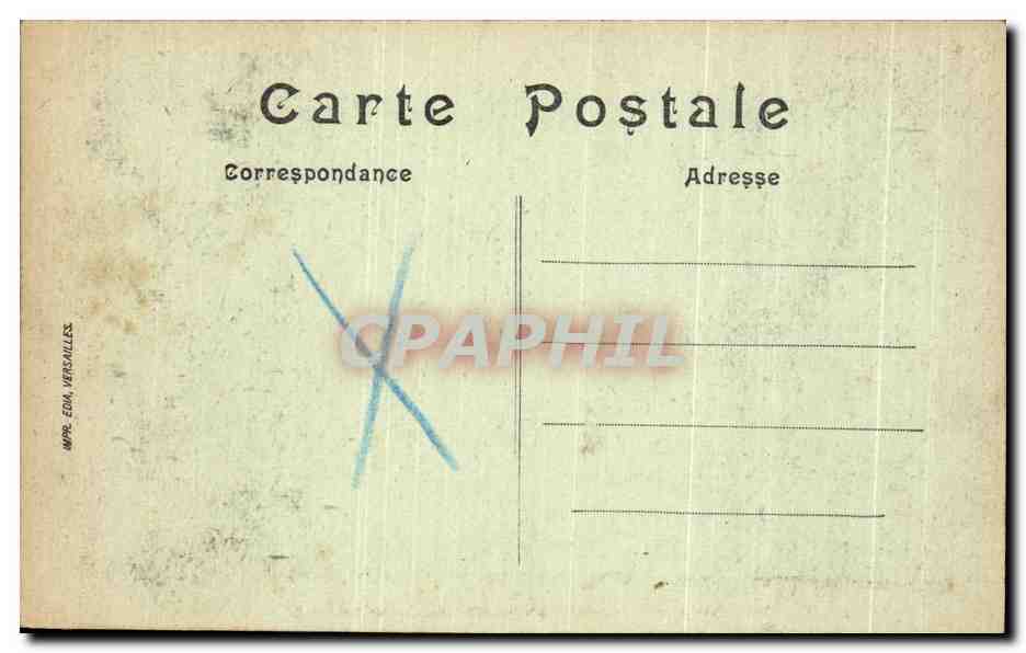 CPA Versailles Le Chateau Bibliotheque de Louis XV — Verso